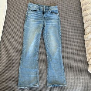 Women White House Black Market size 2 boot crop high rise jeans.